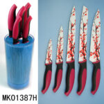 5Pcs Kitchen Knife Set Non Stick Coating With Plastic Stand