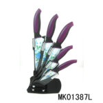 5Pcs Kitchen Knife Set Non Stick Coating With Acrylic Stand