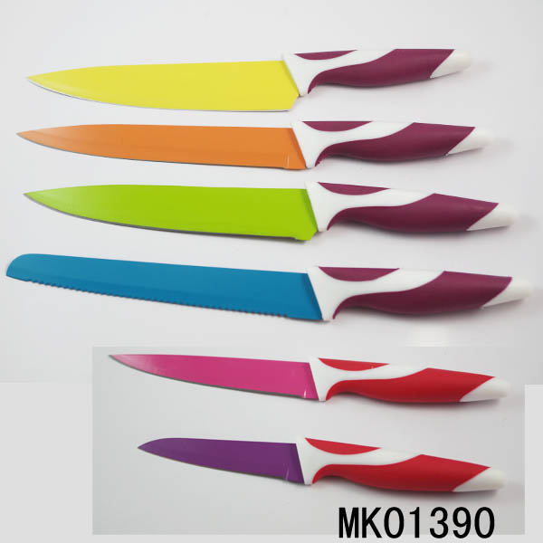 MK01390 Set Of 6 Non-Stick Knife In Hard Board Gift Box