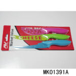 3Pcs Npn-Stick Cheese Knife Set With Plastic Handle