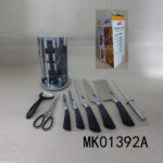 9Pcs S/S Kitchen Knife With Plastic Cutter
