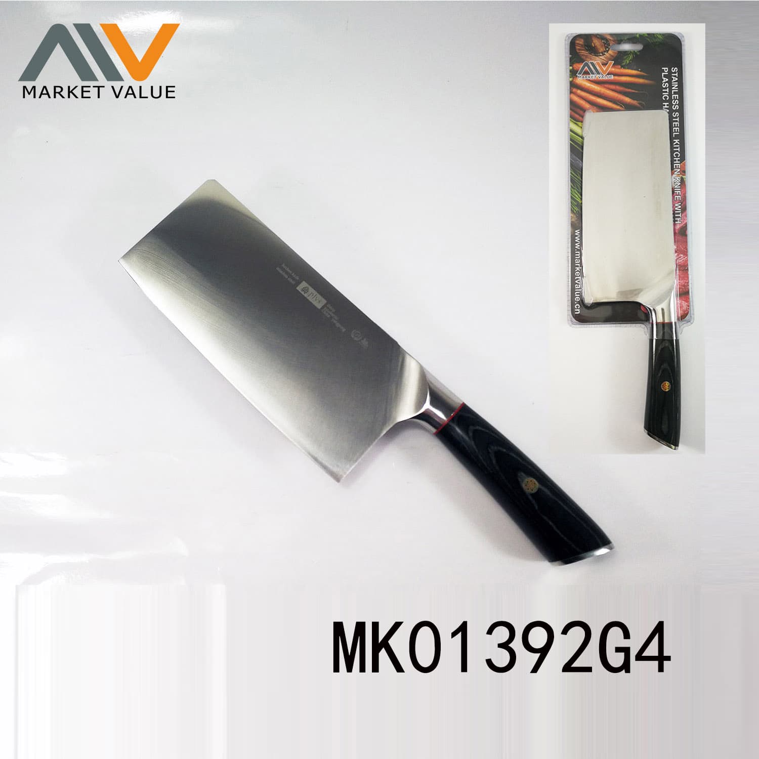 MK01392G4 S.S Kitchen Knife Colour Wooden Handle D/B