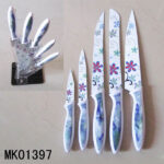 Set Of 5 Non-Stick Coating Kitchen Knife With Acrylic Holder In Box