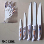 Set Of 5 Non-Stick Coating Kitchen Knife With Acrylic Holder In Box