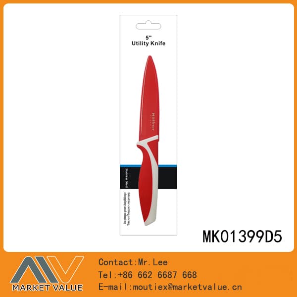 5" Utility Knife Non-Sticker Blade With Pp+Tpr Handle