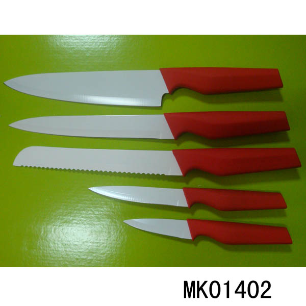 MK01402 Set Of 5 Kitchen Knife Nonstick With Plastic Handle