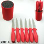 Set Of 6 Steak Knife + Plastic Stand & Plastic Inner Core For All Kinds Knife