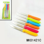 6Pcs Pp Plastic Handle S/S Steak Knife With Plastic Stand