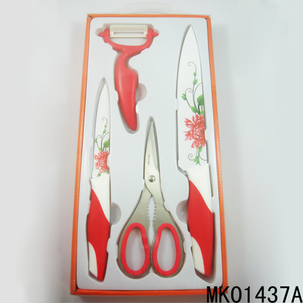 MK01437A 4Pcs S/S Rubber Handle Non-Stick Kitchen Tools