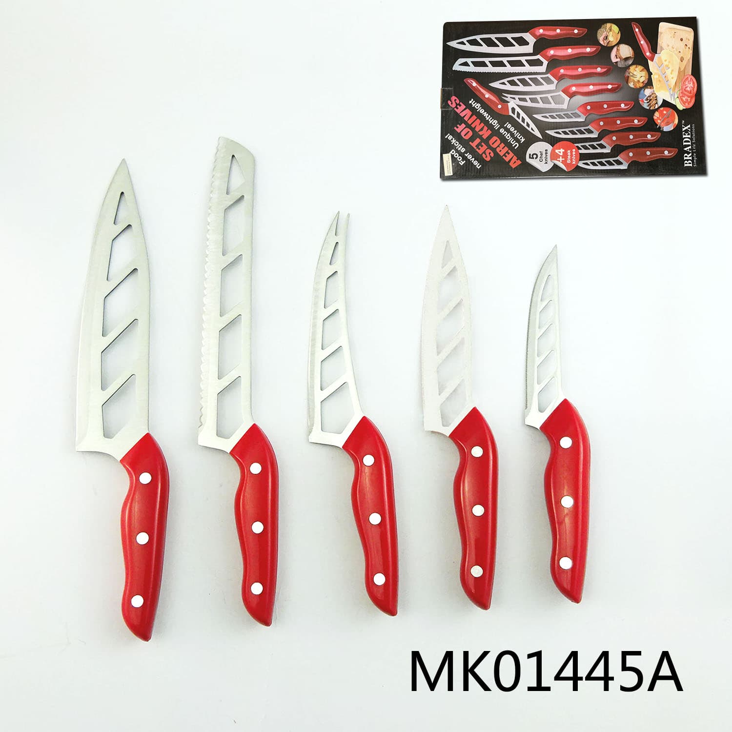 MK01445A 9Pcs Aero Knives In Box(5Pc Knives+ 4Pc Steak Knives)