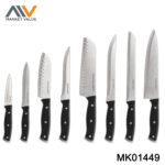 8Pc Knife Set Abs+ Point Handle