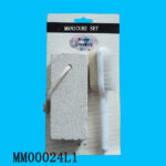 2Pcs Maniture Set(1 Large Stone & 1 Long Transparent Brush/Stone) B/C