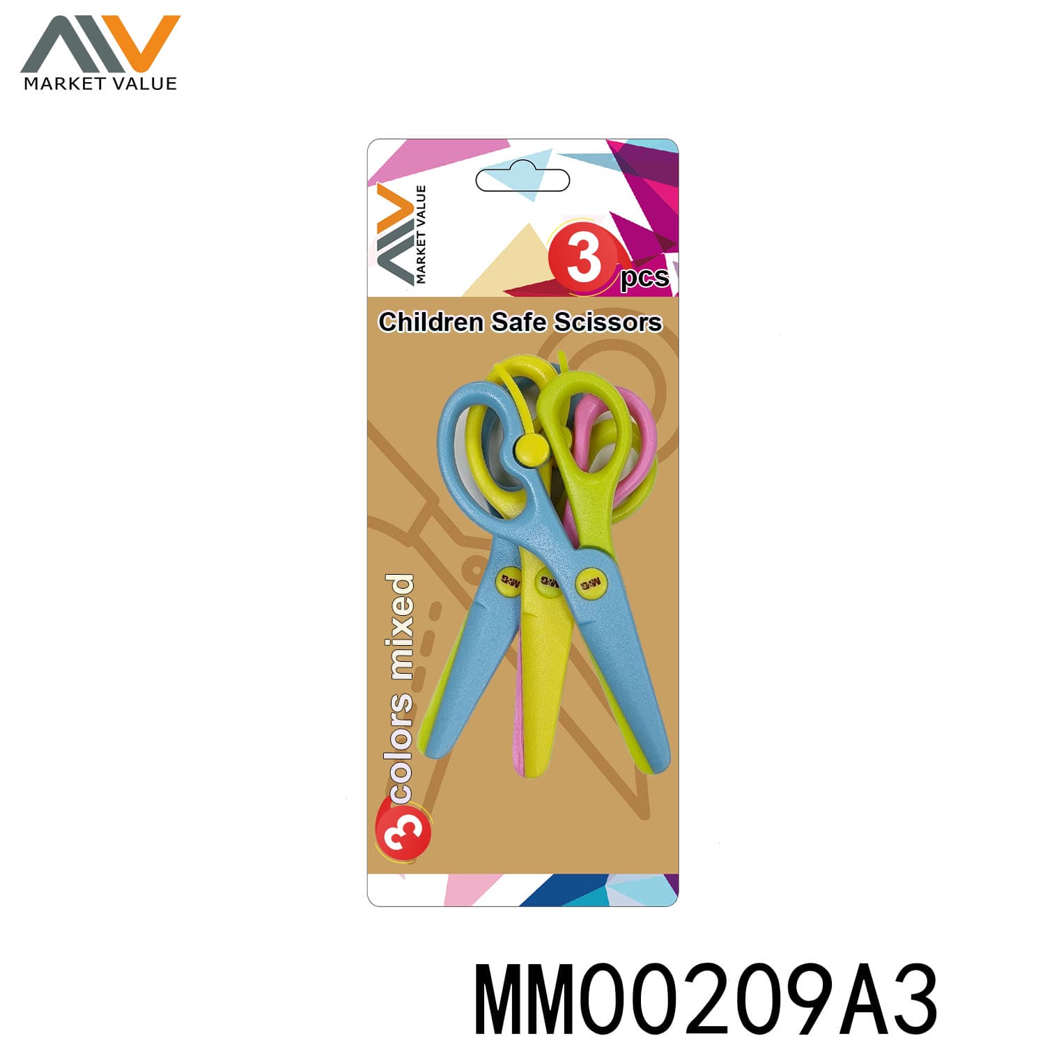 绑卡设计_9_200x100 3 Piece 100% Plastic Childen Safe Scissors