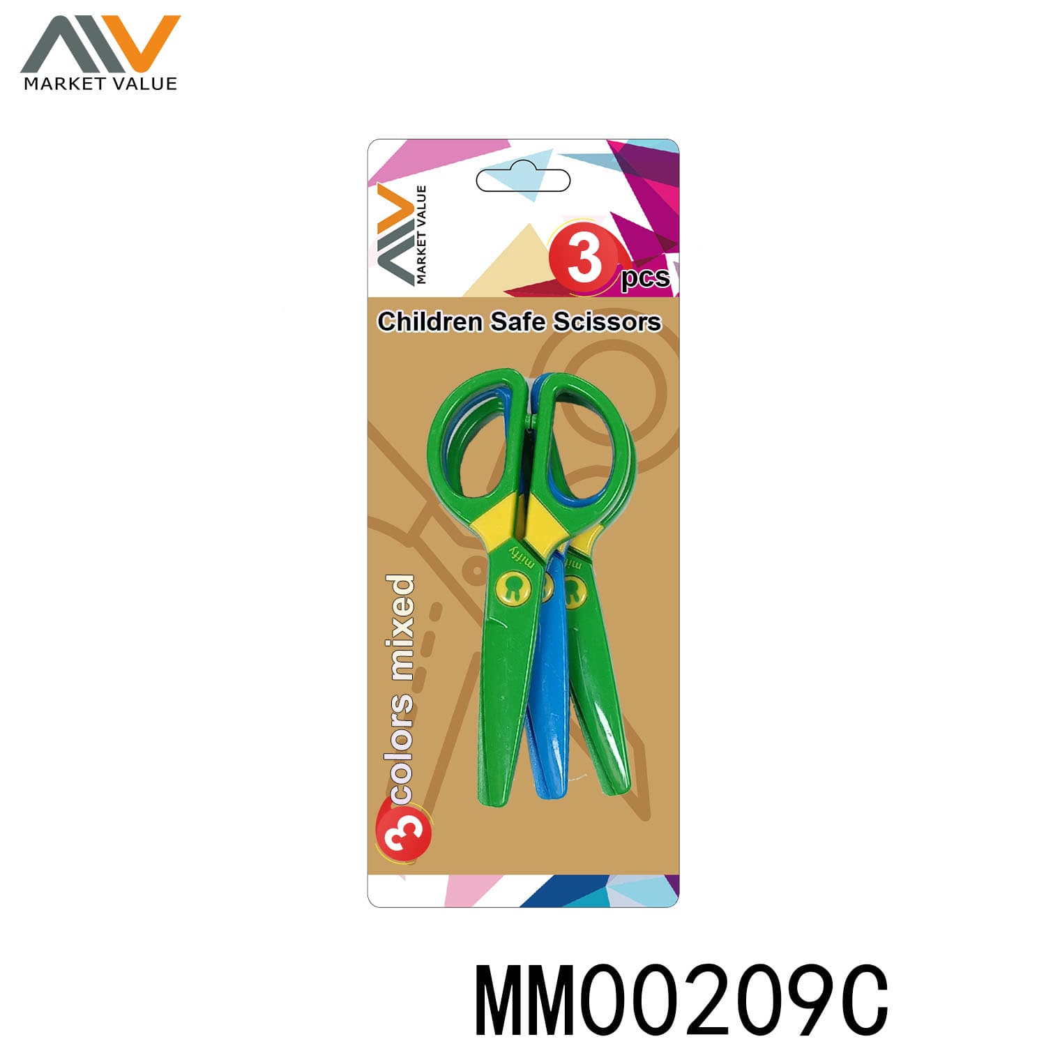 绑卡设计_9_200x100 2 Piece 100% Plastic Childen Safe Scissors