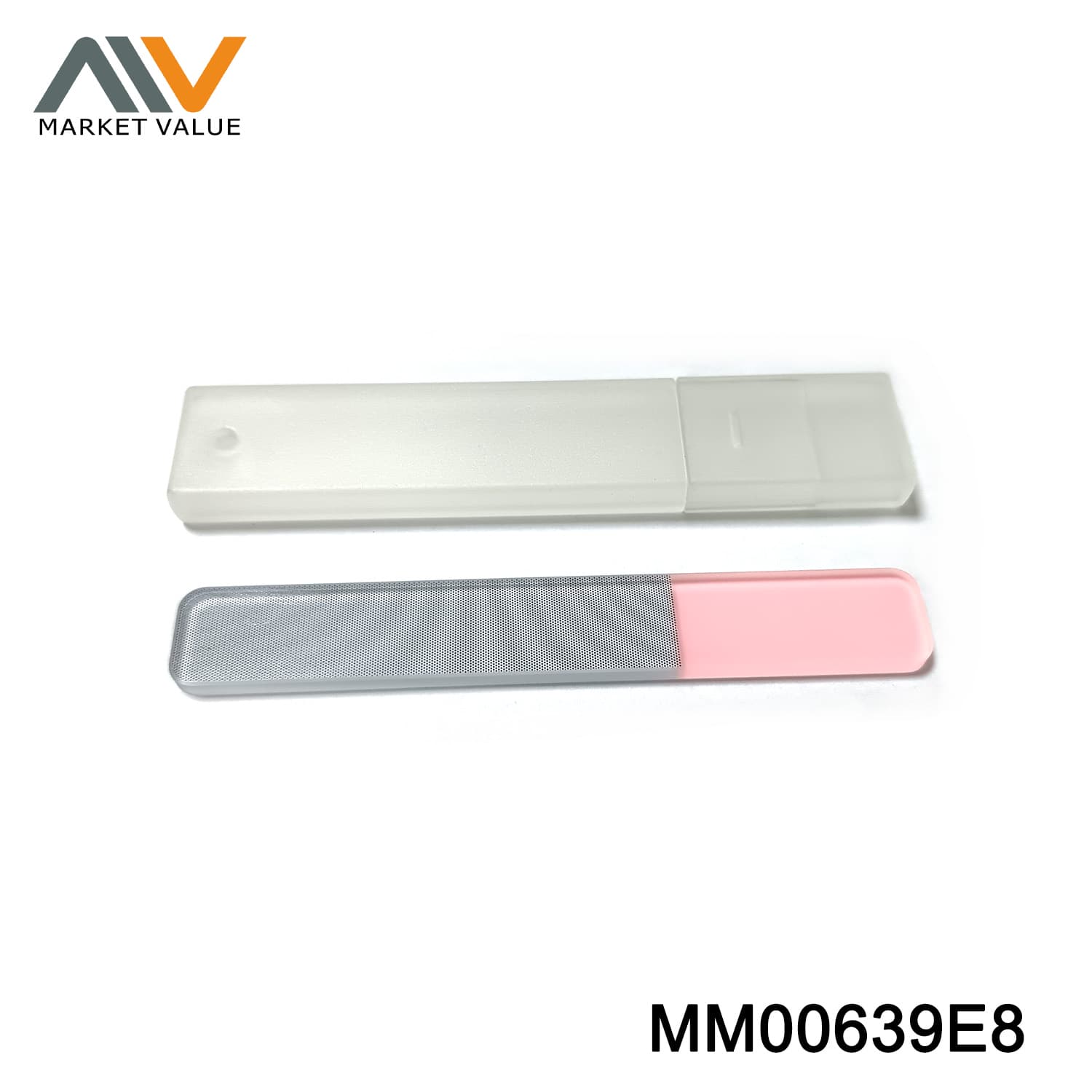 MM00639E8 Crystal Glass Nail File With Polishing Finish In Pvc Box