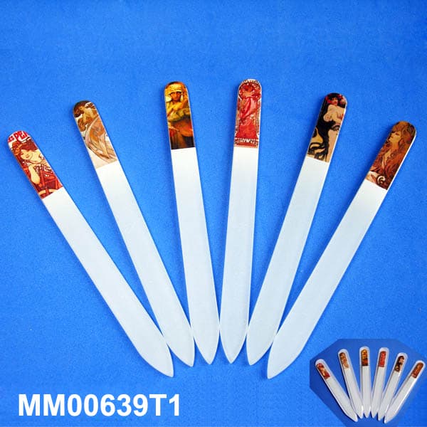 MM00639T1 Crystal Glass Nail File With Polishing In Pvc Bag