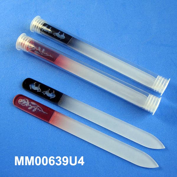 MM00639U4 Crystal Glass Nail File With Laser In Pve Tube
