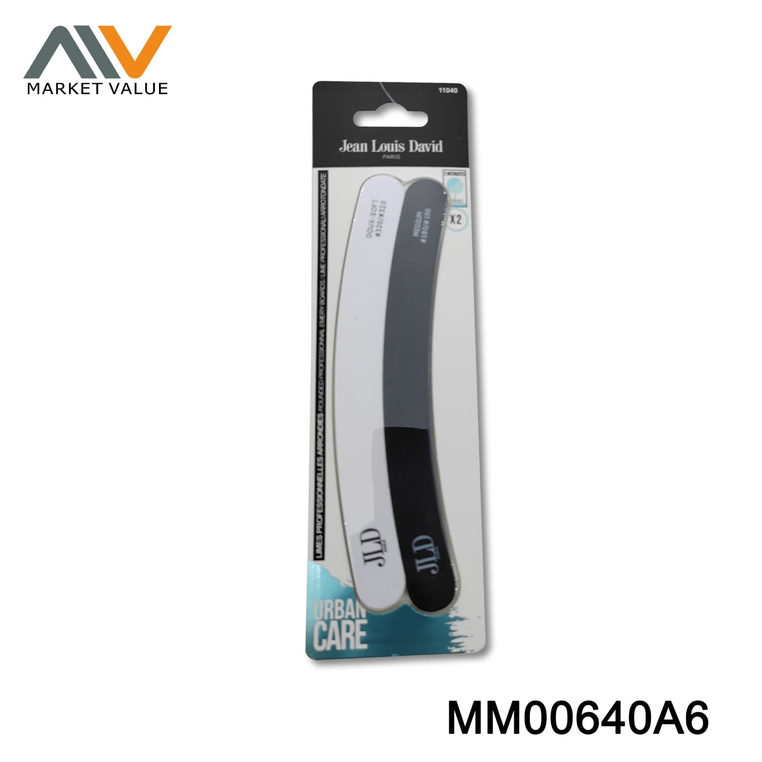 MM00640A6 Set Of 2Pcs Double Sides Nail File In Sandwich Card