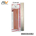 Set Of 12Pcs Wooden Stick Nail File