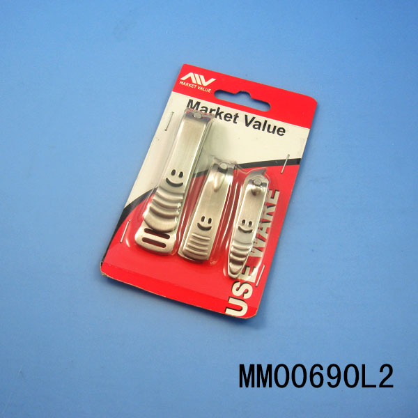 MM00690L2 3Pcs S/S Nail Clipper B/C