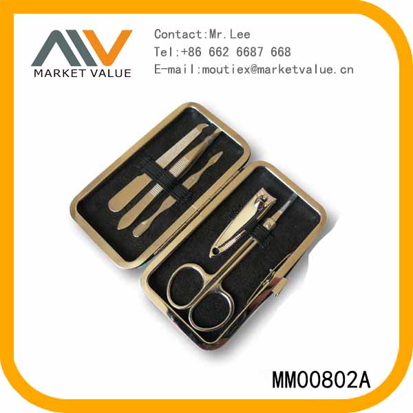 MM00802A 5Pcs Stainless Steel Manicure Set In Case