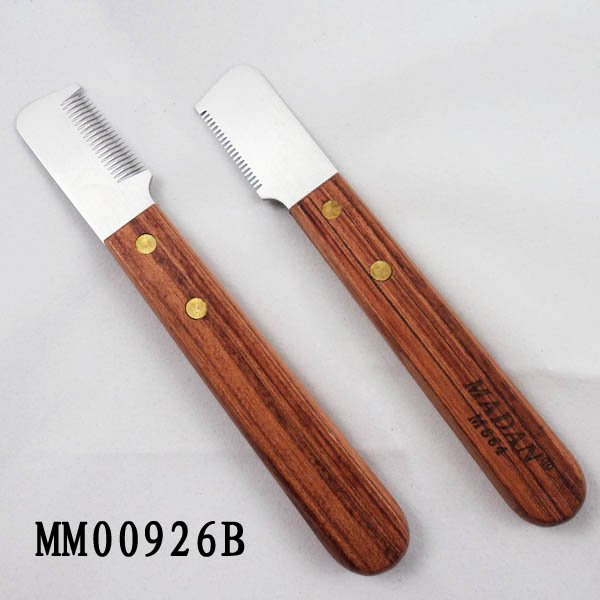 MM00926B S/S Pet Comb W/Wooden Handle