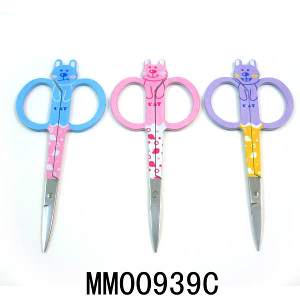 MM00939C Beauty Scissors With Men Bear Design Drape Coating Handle