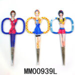 Beauty Scissors With Girl Design Drape Coating Handle