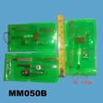 Set Of 3 Pcs Manicure Set With "Sanex" White Color Logo Imprint On The Pouch Green Color Pms 382C
