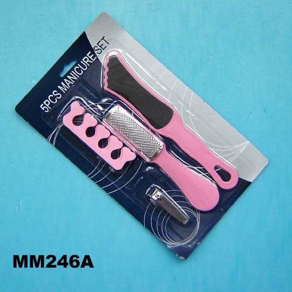 MM246A 5Pcs Padicure Pine Colour Set Blister Card