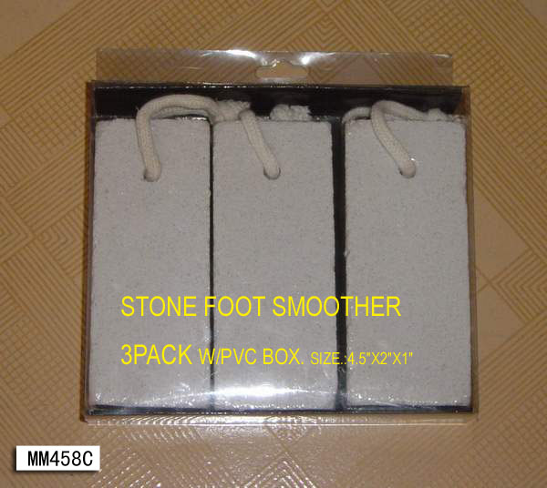 3Pcs Stone Foot Smoother In Pvc Box
