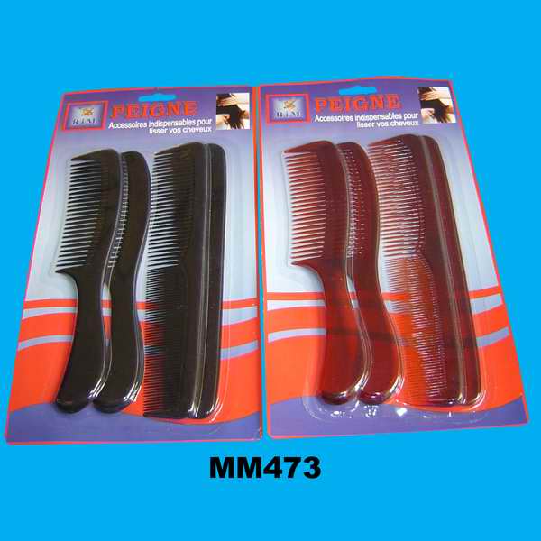 MM473 4Pcs Plastic Hair Comb B/C
