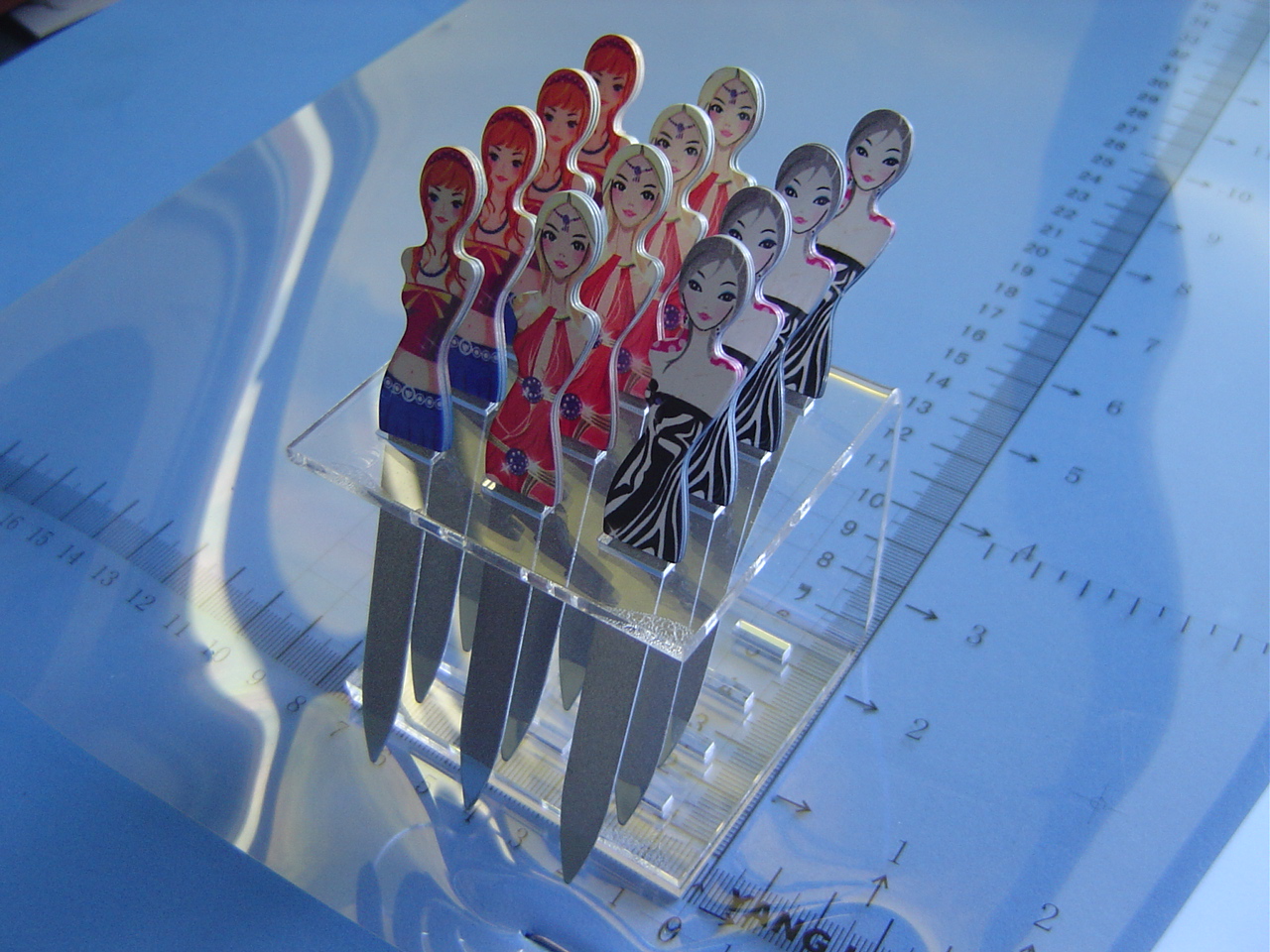MM522H1 Manicure Set Nail Files 12Pcs In Display Rack