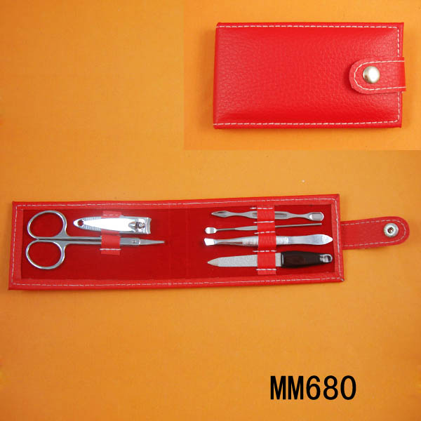 6Pcs Manicure Set In Pu  Pouch