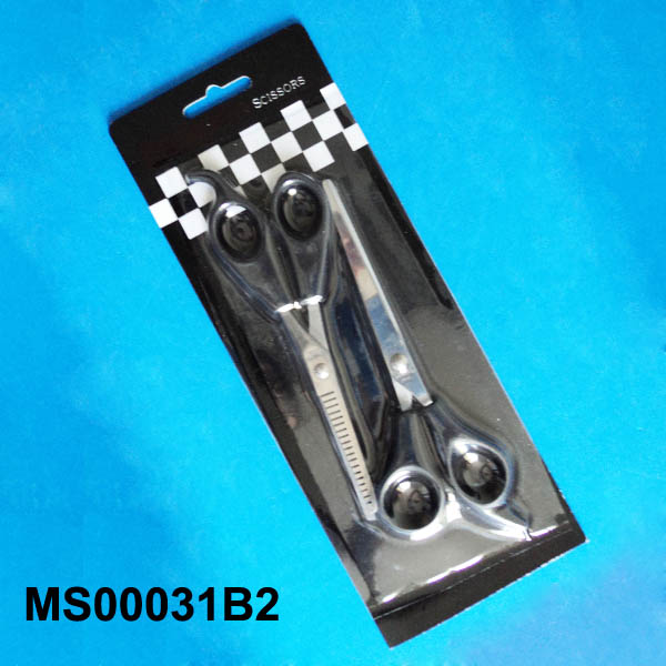 2Pk S/S Barber Scissors B/C