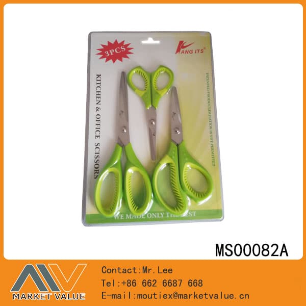 3Pcs Office Scissors With Soft Handle