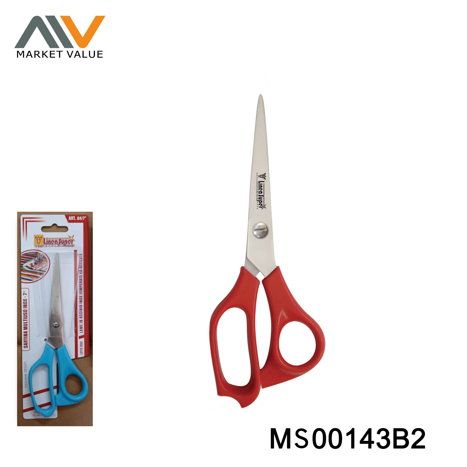 MS00143B2 7" S/S Scissors With Abs Handle