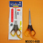 7" Scissors Double Colour Handle In Polybag