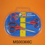 3Pcs Plastic Hadle Scissors Set