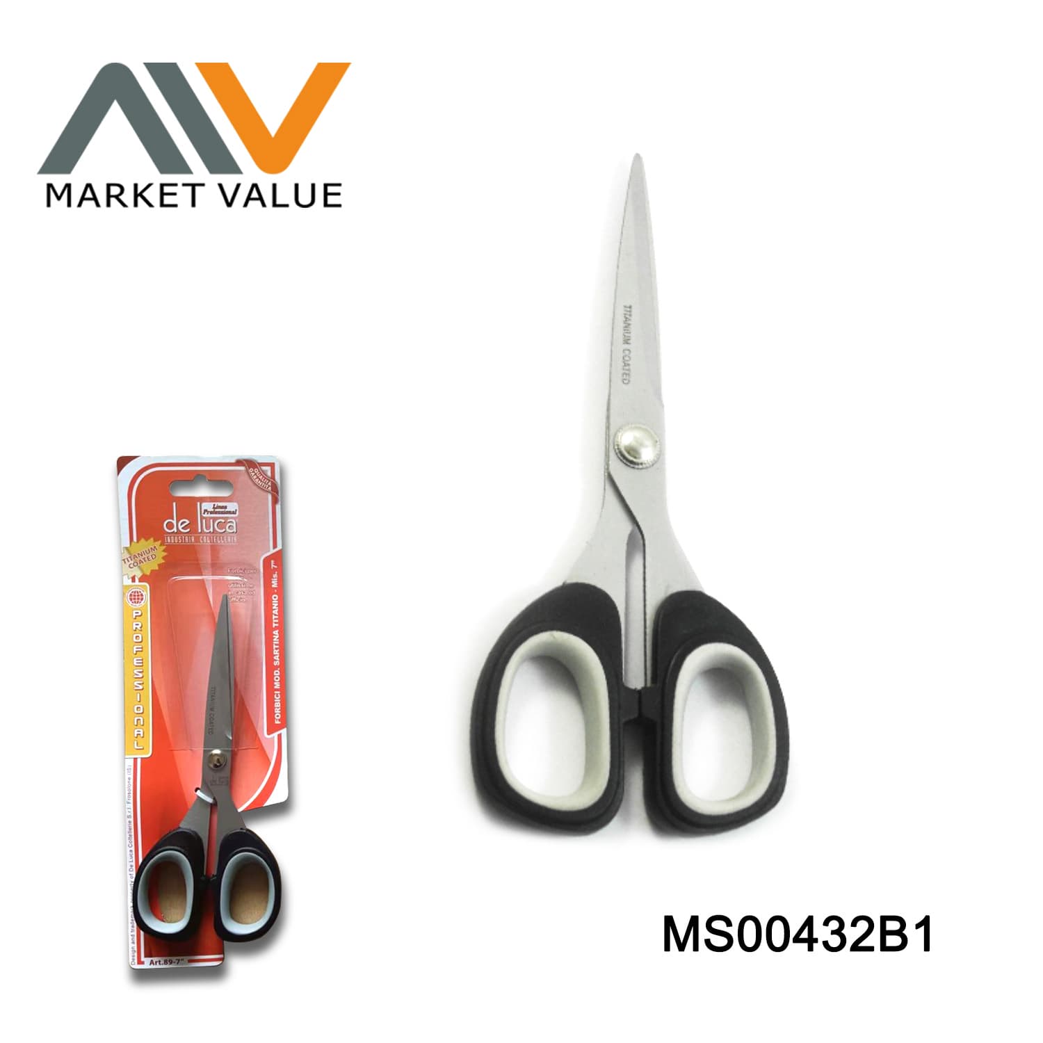 MS00432B1 7" S/S Scissors Titanize Soft