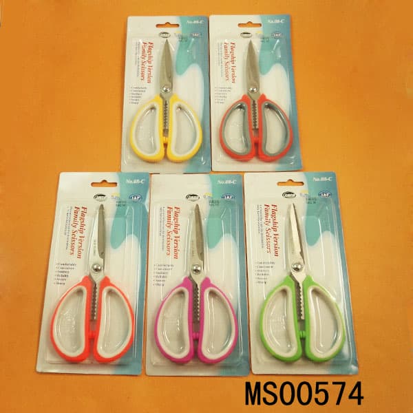 MS00574 6" Plastic Handle Mulit Kitchen Scissors