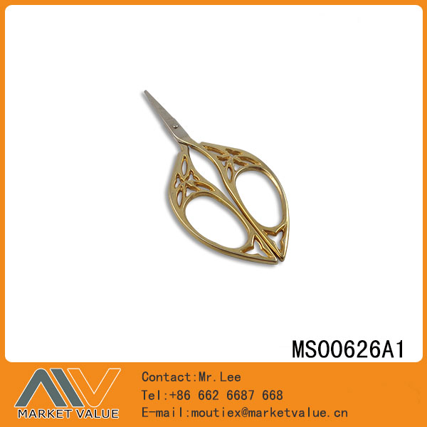 4" Die-Casting Chrome Plated Golden Scissors