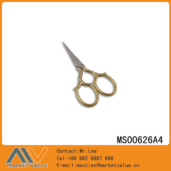 MS00626A4 3.7" Die-Casting Chrome Plated Golden Scissors