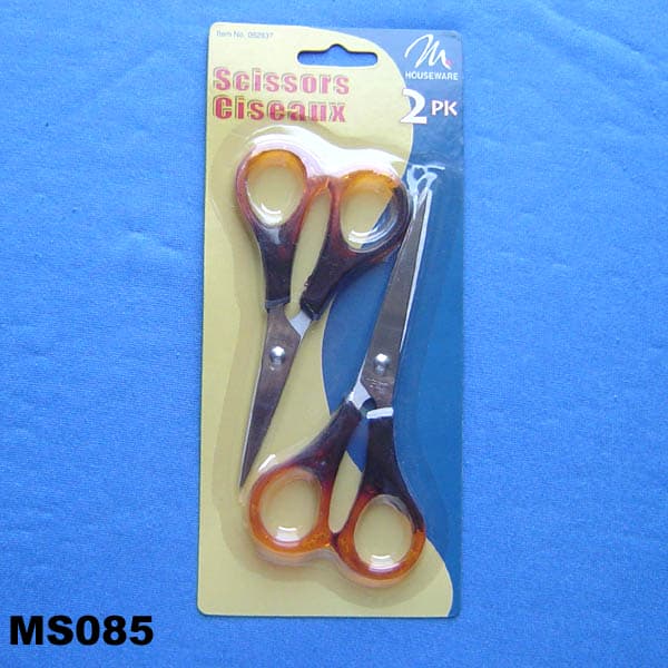 MS085 2Pcs 4"+5.5" Double Color Scissors B/C