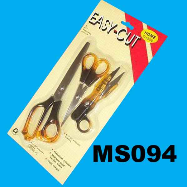 MS094 3Pcs Double Color Scissors B/C