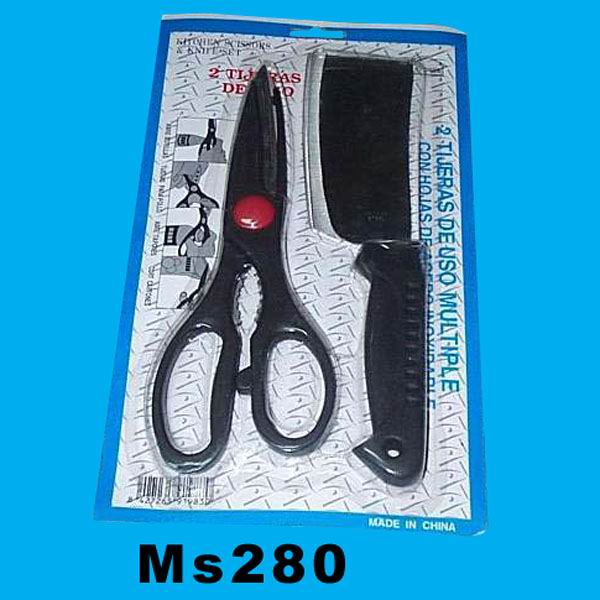 MS280 9110Scissors + Vegetable Knife B/C