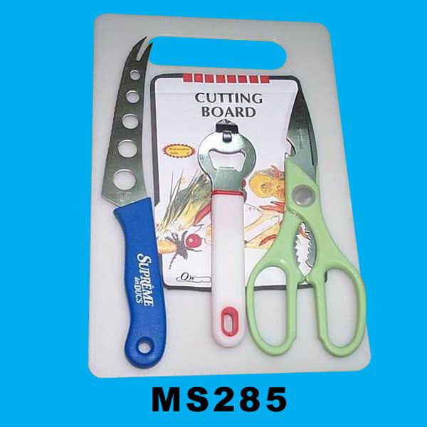 MS285 Kitchen Scissors + Opener + Cheese Knife + Cutting Board