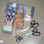 3Pcs Scissors + Wooden Block In Pvc Box