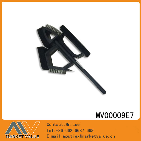 MV00009E7 14" 3Pcs Bbq Brush Plastic Handle