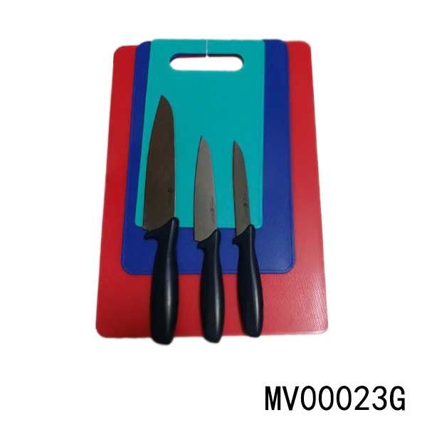S/S Knife Set+Plastic Cutting Board